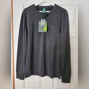 Men's long-sleeve charcoal t-shirt - size M